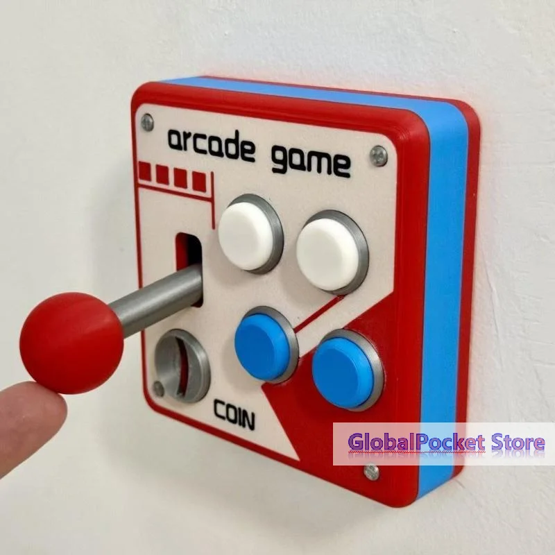 [TG823]Retro Arcade Game Joystick Wall Light Switch Panel 80s Vintage Decorative Wall Plate Cover for Game Room Bedroom