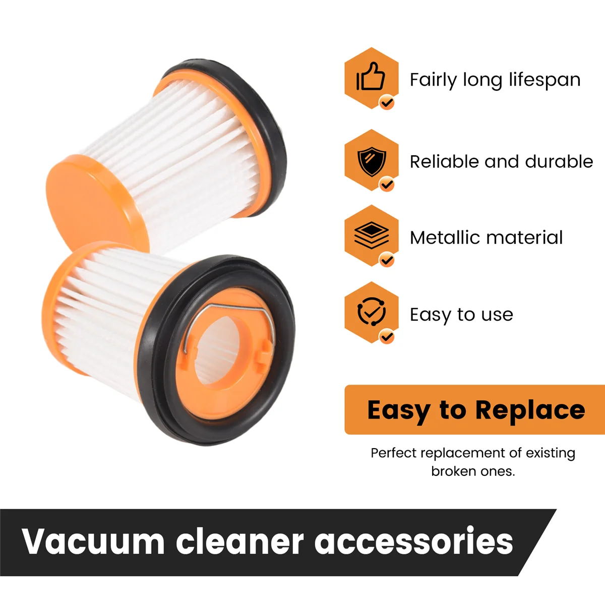 Filtro de vacío A62X 6 uds para filtros de vacío de mano inalámbricos Shark ION W1 para Shark WANDVAC WV200 WV201 WV220, parte XHFWV200