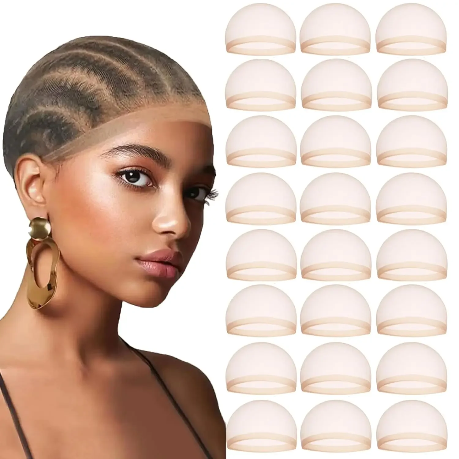 

Wholesale HD Wig Cap for Women Invisible Ultra-thin Stretchy Stocking Caps for Lace Front Wigs Sheer Wig Cap Thin Nylon Cap/*/