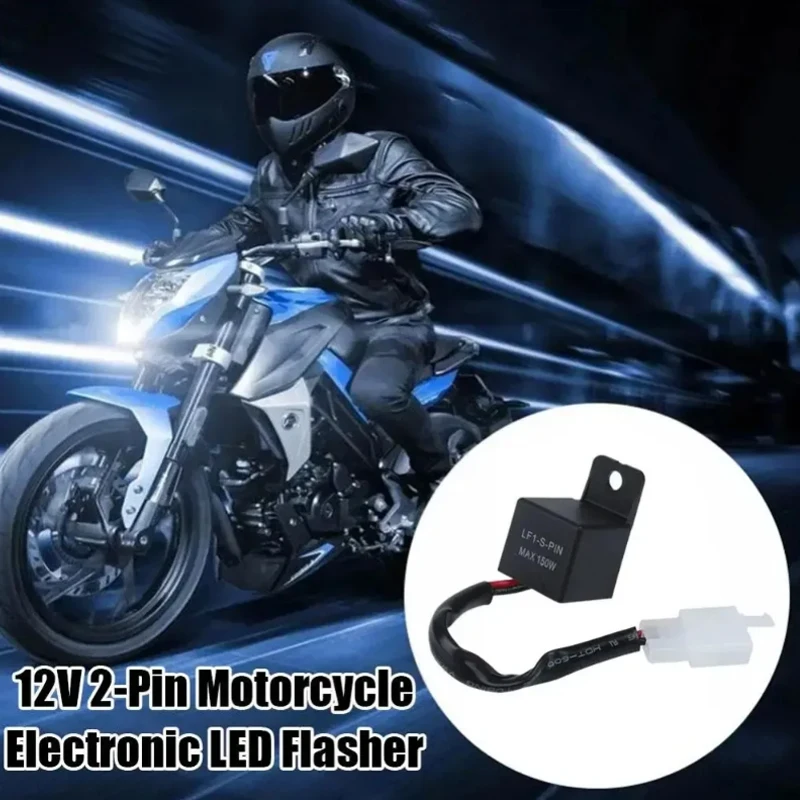 

2-Pin LED Light Standard Strip Cable Flashing Relay Motorcycle Control Turn Signal Waterproof Flasher Motorcycle Accessories