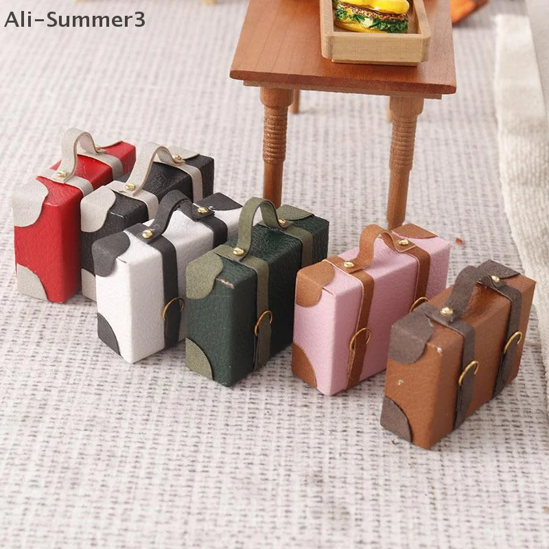1:12 Valigetta in miniatura per casa delle bambole Valigia Modello Decor Accessori per casa delle bambole giocattolo