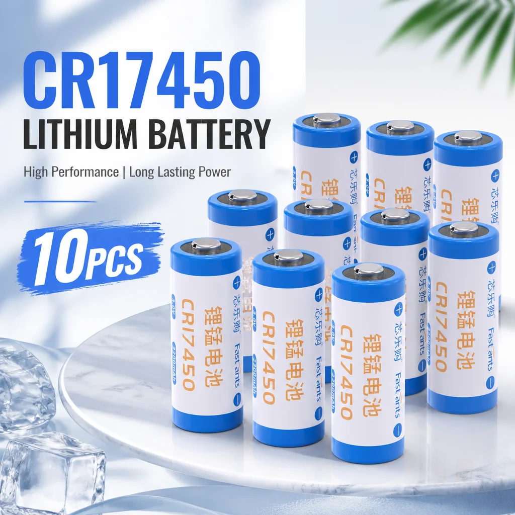 10Pcs CR17450 3V Lithium Manganese Battery With Wire Connector For FANUC PLC System Memory Backup Replacement Battery