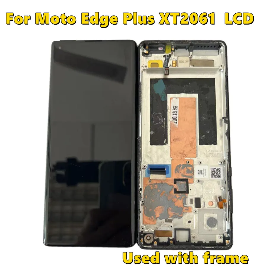 Dla Motorola Moto Edge Plus LCD XT2061 ekran dotykowy Digitizer dla Moto Edge wyświetlacz XT2063 panel bez ramki