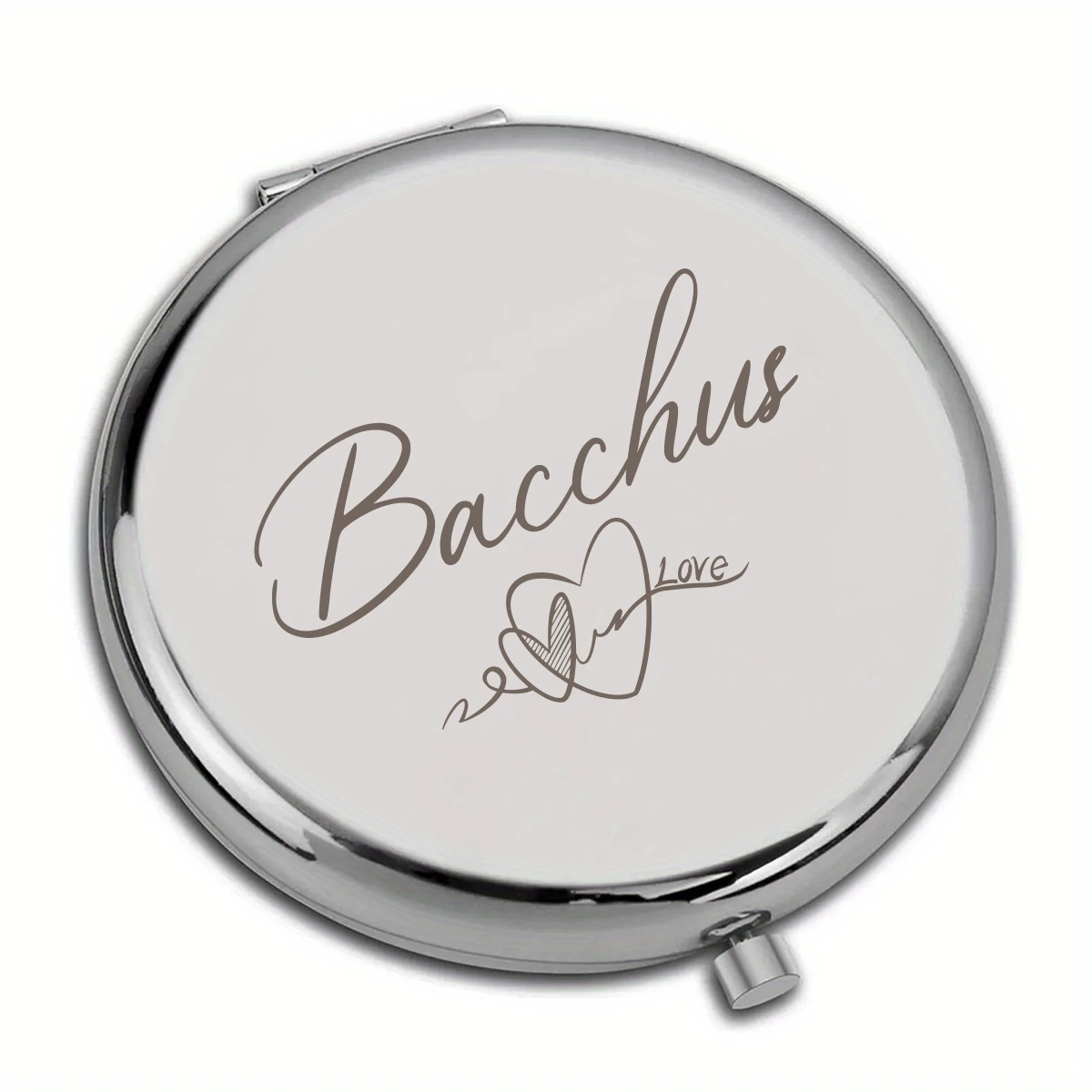 1pc NEW Heart-shaped design Personalized Text Pocket Mirror Mirror With Name Makeup Mirror Party Gift