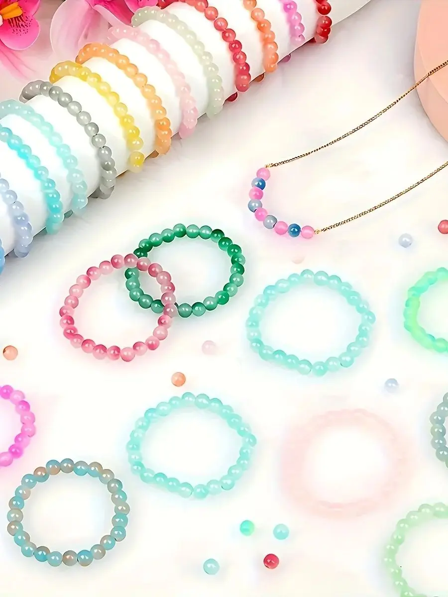 480 stuks 24-kleuren kristalglas kralen sieraden maken kit, ronde partij-stijl kralen voor doe-het-zelf armbanden, kralen starter ambachten cadeau - afbeelding 2