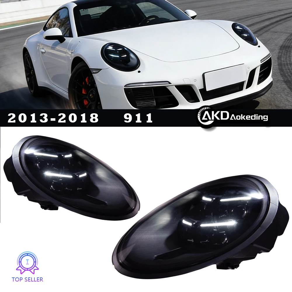 

Фара для Porsche 911.1 911.2 2012-2018 991, светодиодная, с функцией ДХО, сигнальная, с линзой-проектором, автомобильные аксессуары