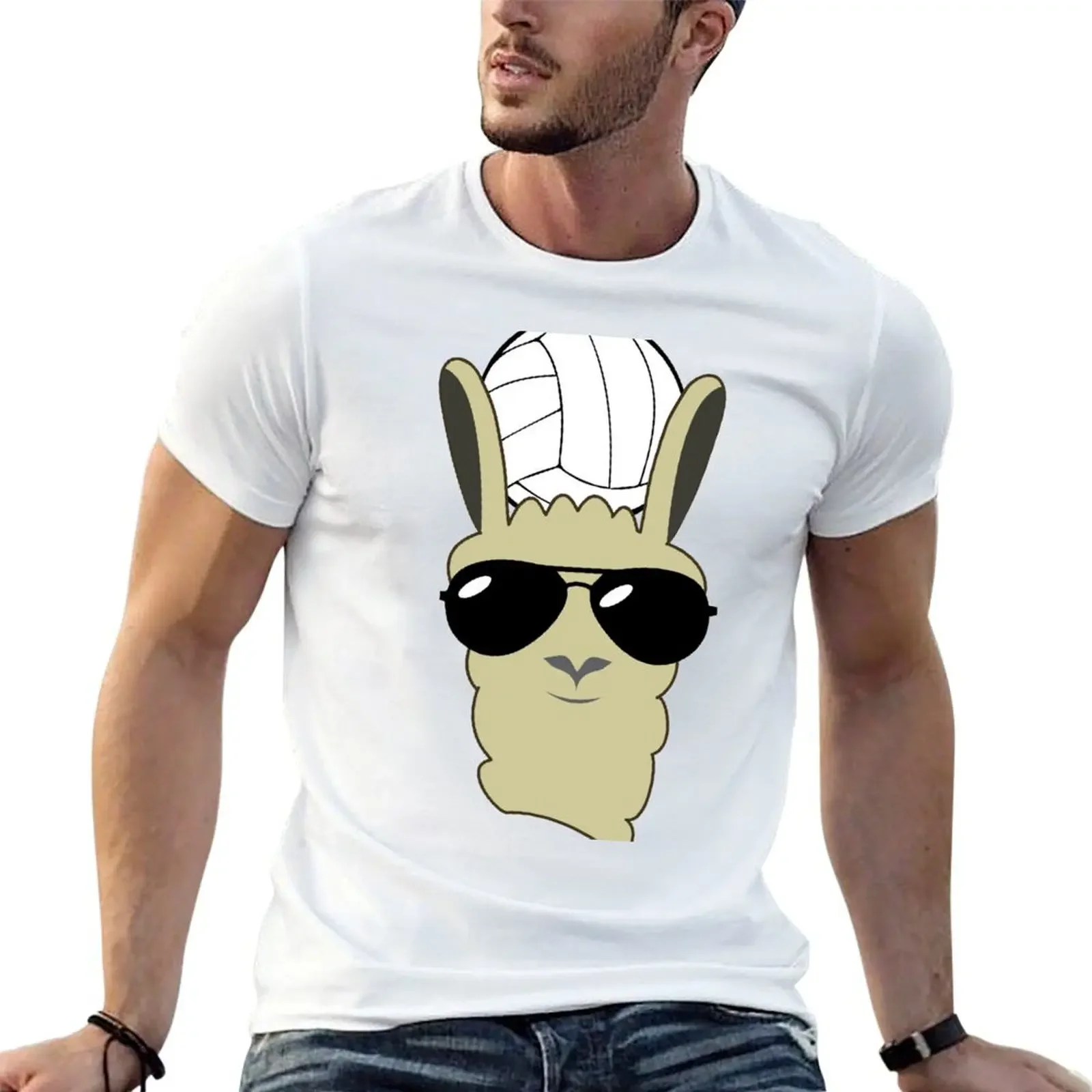 Volley Llama T-Shirt anime tshirt cute tops graphic t shirt vintage mens graphic t-shirts hip hop