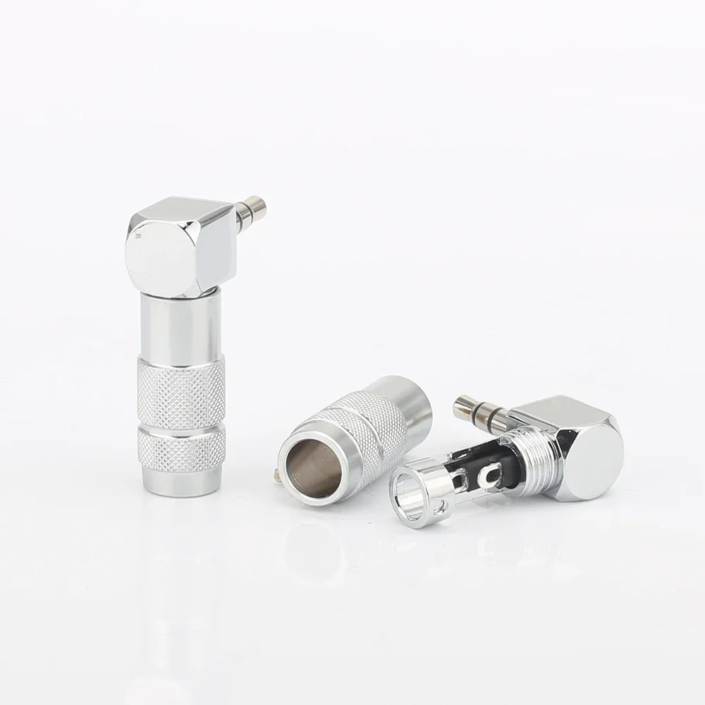 جودة عالية Audiocrast HP006 3.5mm الزاوية اليمنى بزاوية مقبس استريو التوصيل كابل الصوت محول لحام المحطة #3