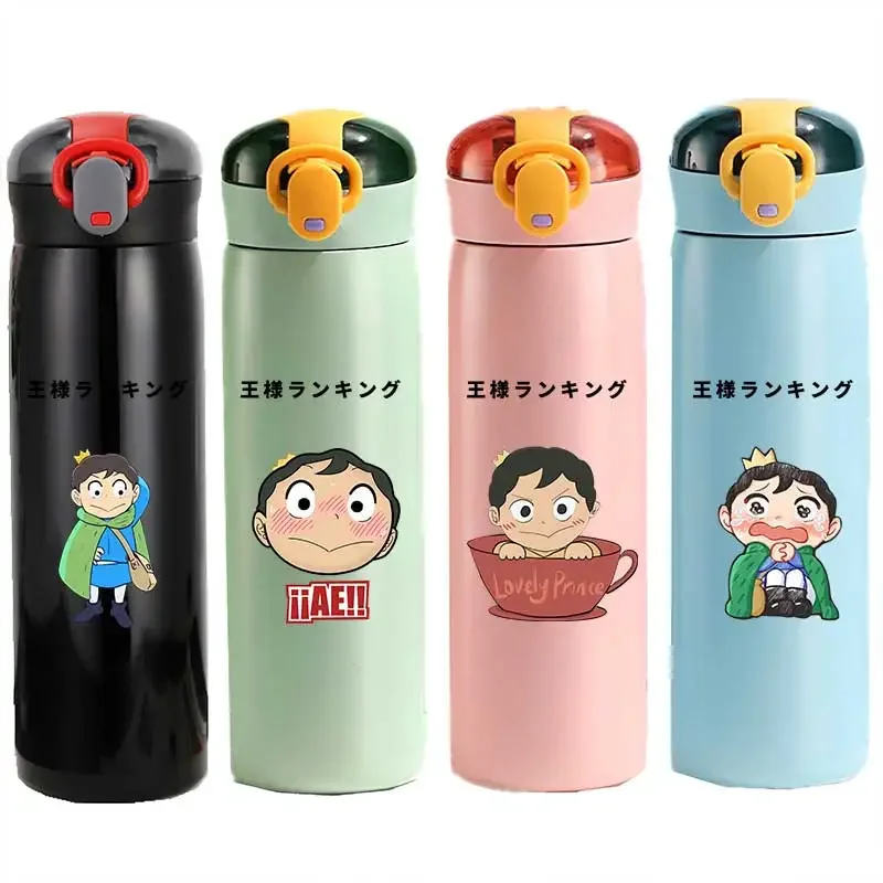 460ML Ranking of Kings Cartoon Straw Insulated Cup 304 Children's Leak Proof Vacuum Cup Portable Outdoor Travel Vacuum Bottle