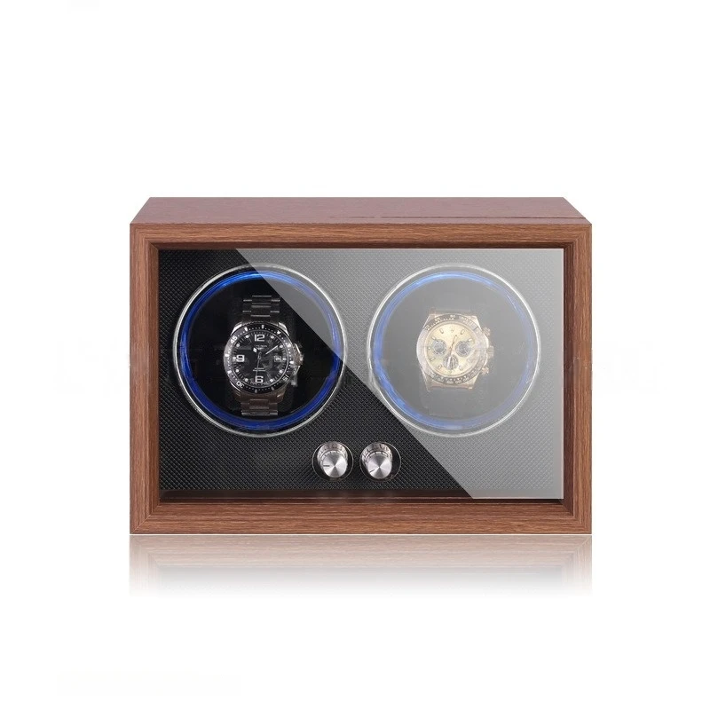 Custom LOGO Simple Silent Motor Watch Winder Mechanical Watch Home Automatic Swinger Rotation Chain Storage Box Anti Magnetic