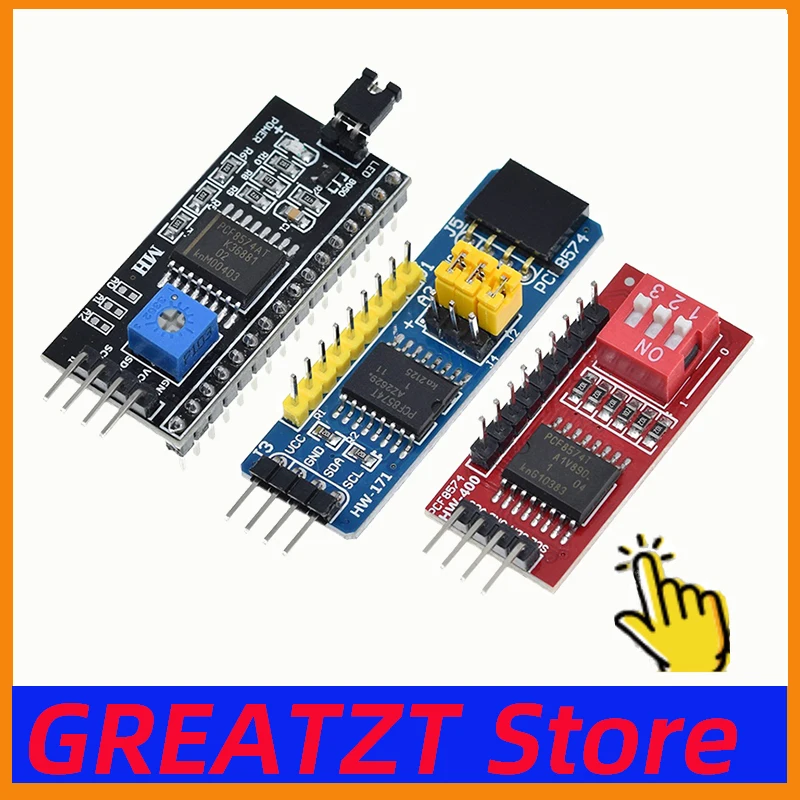 PCF8574 PCF8574T I/O For IIC I2C TWI SPI Serial Interface Board Port LCD1602 LCD2004 Adapter Plate LCD Adapter Converter Module