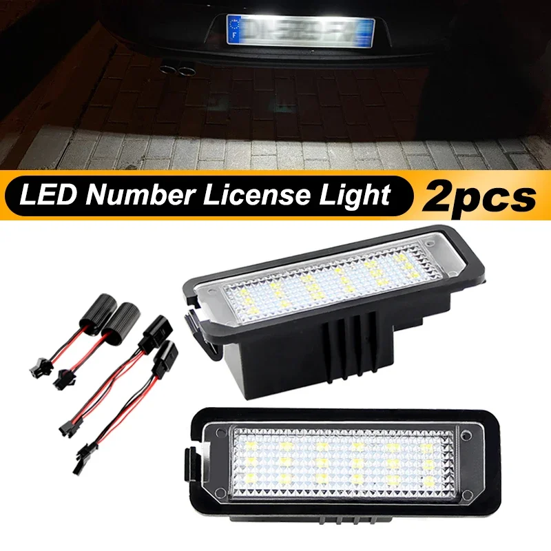 

2x автомобильная задняя светодиодная лампа SMD номерного знака CANbus для VW Passat B6 CC Eos Golf 4 5 6 7 MK7 Polo Superb Seat Leon Altea