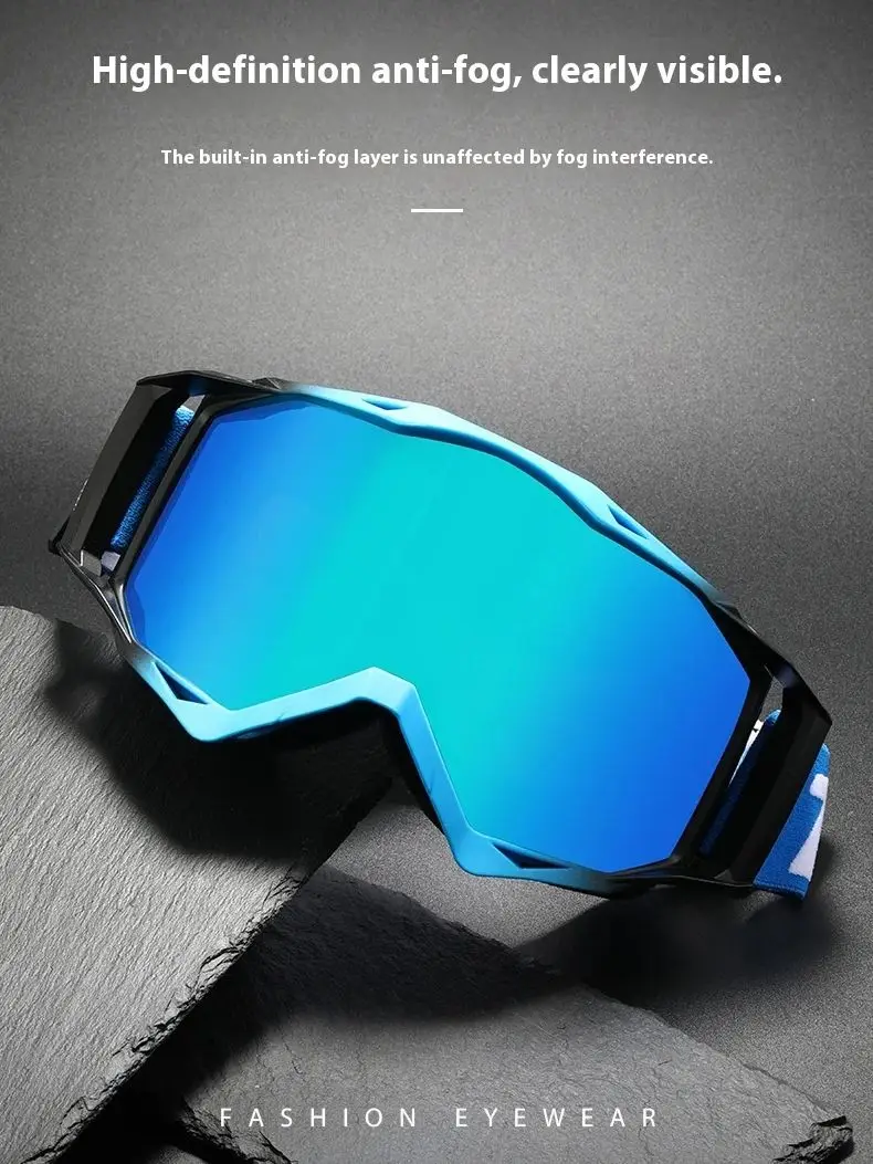 AliExpress Downhill skiing mountain bike helmet goggle ski goggles, off-road real film anti-fog riding goggles