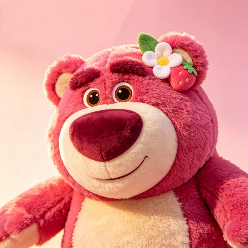 

2025 Disney Toy Story Lotso Cute Bear Strawberry Sofa Plush Pillow Stuffed Toys Children Girls Friends Festivals Birthday Gift