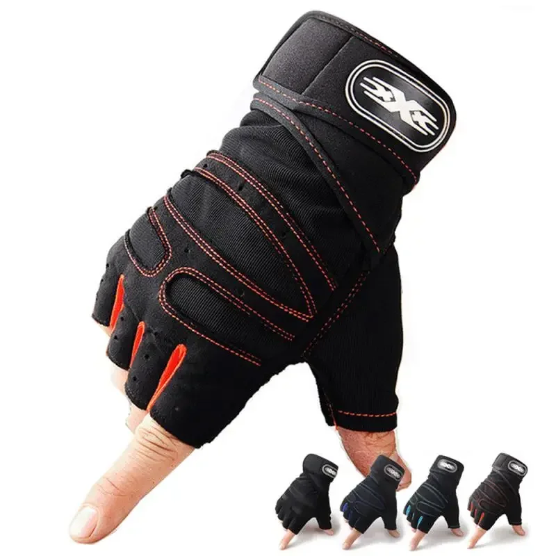 Half Finger Cycling Weightlifting Gloves for Women Men - Fingerless Bicycle Motorcyclist Gym Training Fitness Sport Glove