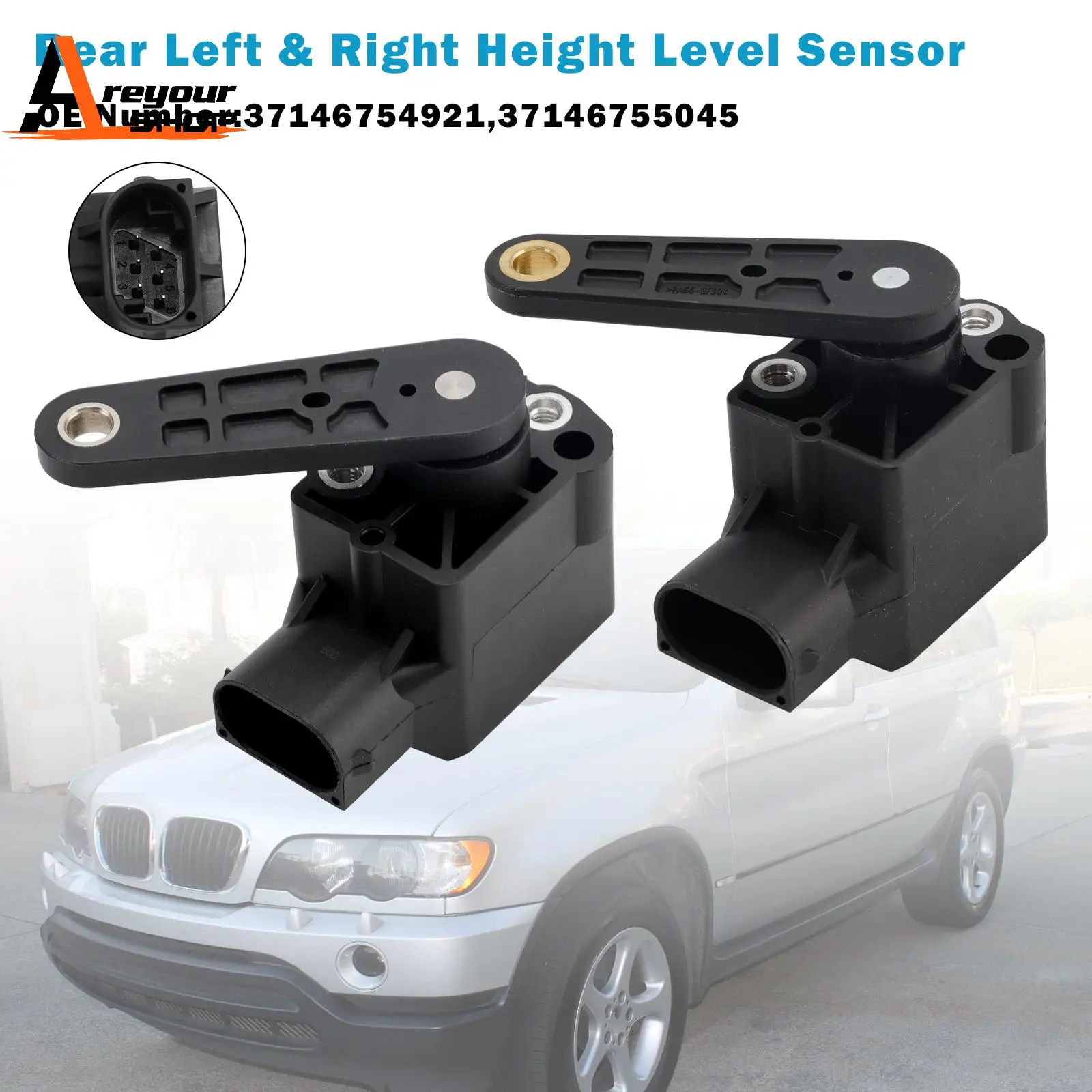 

Areyourshop задний левый/правый датчик уровня воздуха для BMW X5 (E53) 2000 2001 2002 2003 2004 2005 2006 1 шт./1 пара