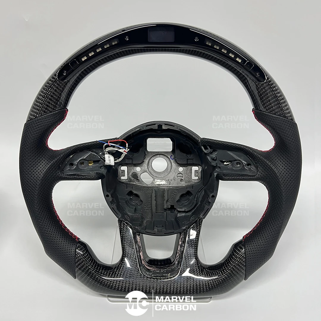 LED Performance carbon fiber Steering Wheel Display Compatible for  Audi  Rs3 Rs4 Rs5 Rs6 Rs7 S1 S3 S4 S5 A3 A4 A5 2012-2016