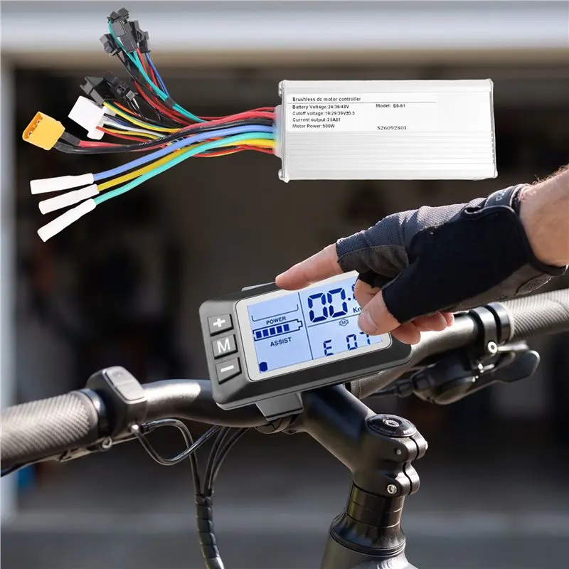ABVA-Electric Bike Brushless Controller 25A With G51 LCD Display Scooter Motor Controller Ebike Accessories