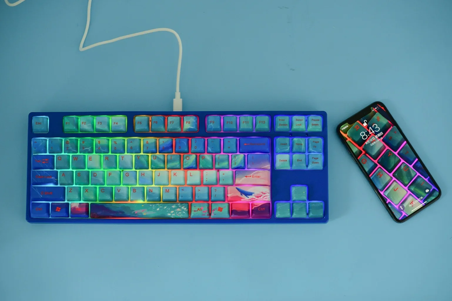 [Clouds and Mist] Mechanical keyboard five-sided sublimation personalized PBT, OEM keycaps