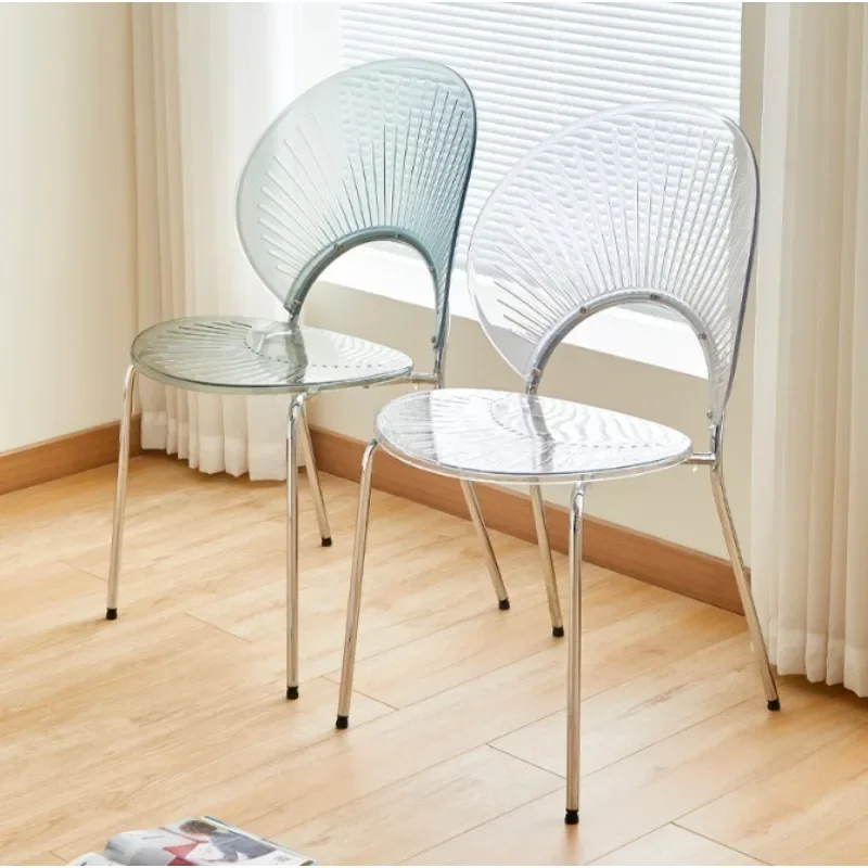 Durable Ins style creative home back chair modern simple shell chair restaurant homestay milk tea shop leisure sun chair