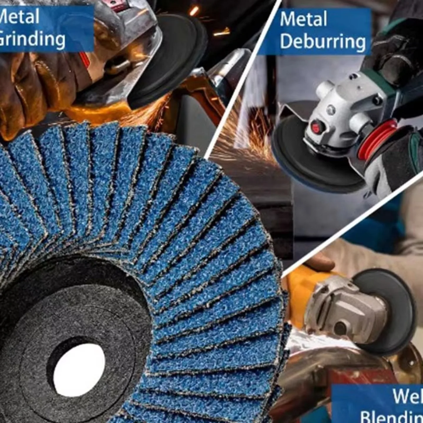 1/3/5/10/15pcs 75mm 3 Inch Flat Flap Disc for Angle Grinder Metal Wood Sanding Polishing Deburr Rust Removal Abrasive Tool