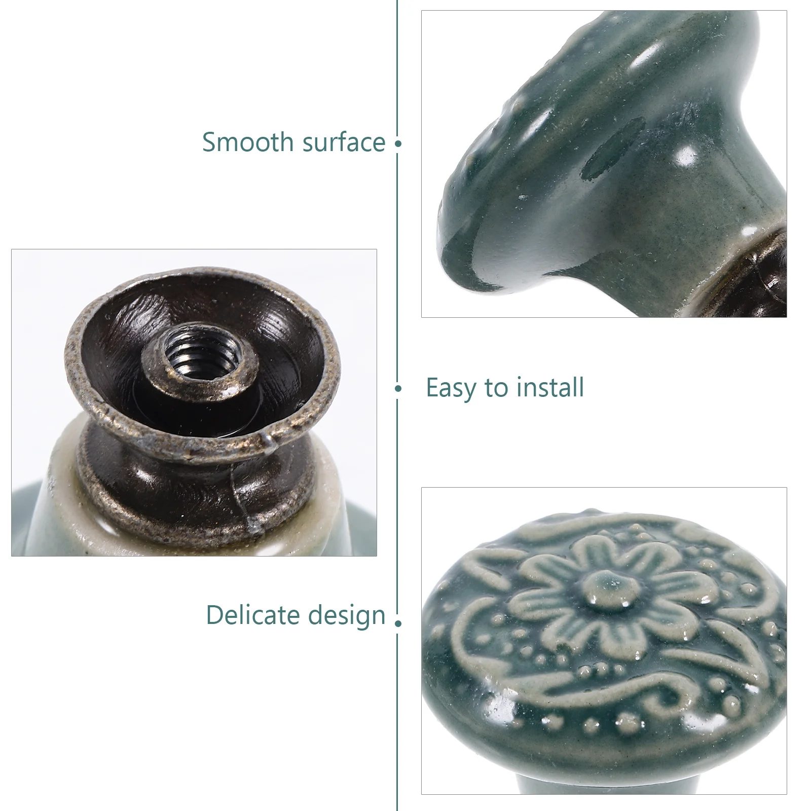 8 قطعة مقبض كابينة السيراميك درج يسحب الأثاث مقبض استبدال للمطبخ الحمام باب خزانة ملابس الأجهزة التبعي