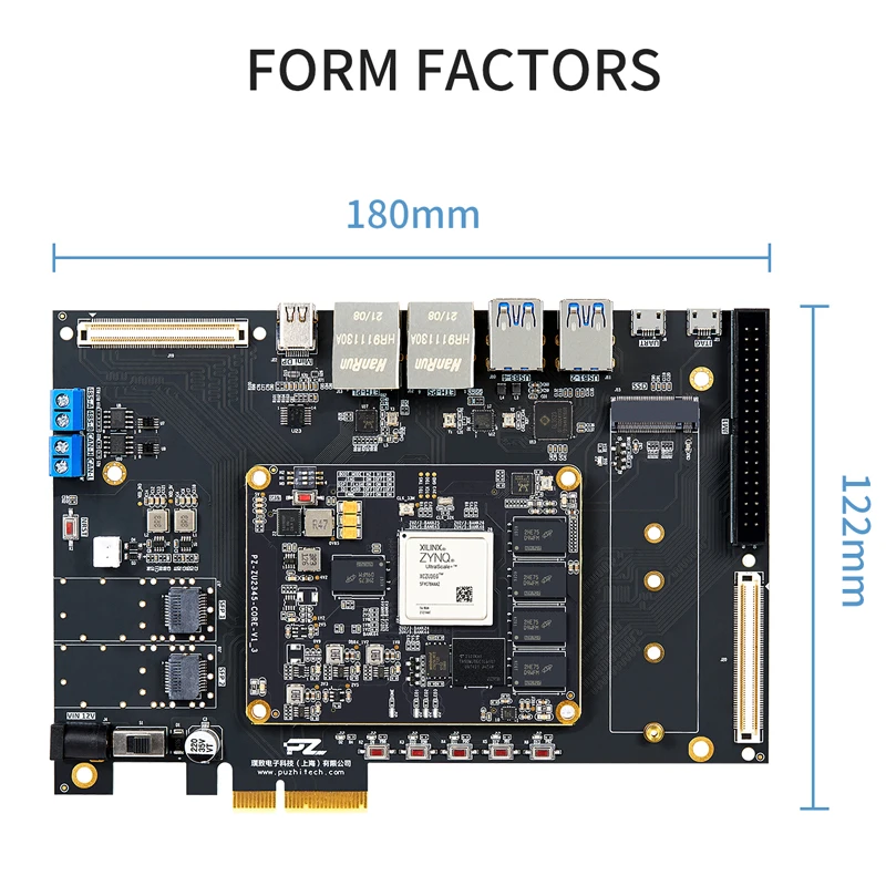 Набор для оценки Puzhi ZU3EG Xilinx ZYNQ UltraScale XCZU3EG FPGA, макетная плата USB3.0 DP PCIe 3,0