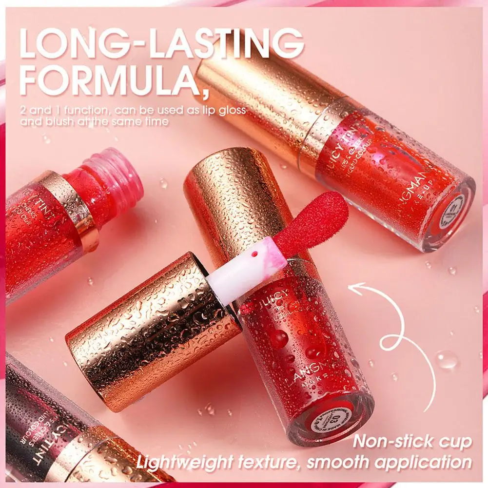 Brillo de labios de terciopelo resistente al agua, lápiz labial largo, tinte de labios hidratante, no taza de cosméticos, palo de duración Li W4S1