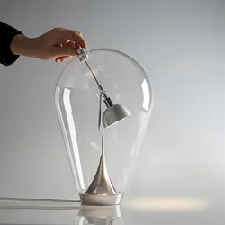 LODES-Lampe LED en Verre au Design Nordique Moderne et Créatif, Luminaire Décoratif d'Nik, Idéal pour un Salon, une Chambre à Coucher ou une Table d'Étude