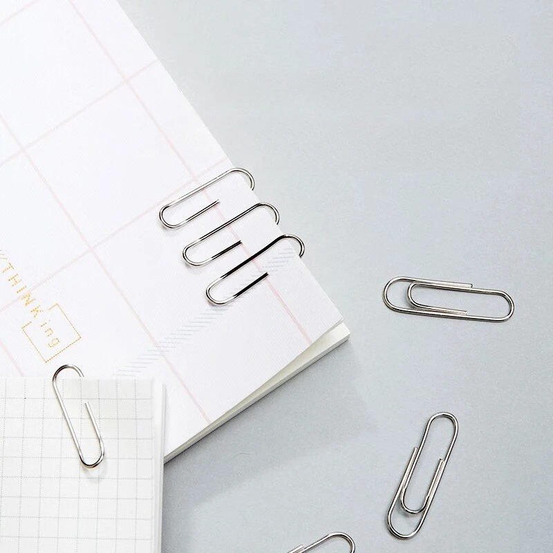 Deli Zilver Metalen Paperclips Kantoorbenodigdheden Financiële Briefpapier Enkele Doos