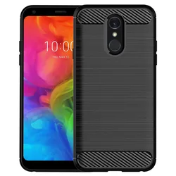 For LG Q8 2018 Q Stylus lg stylo+ Carbon Fiber Case for lg stylo 4 Stylo4+ Q Stylo plus Shockproof Silicone Case Back Cover