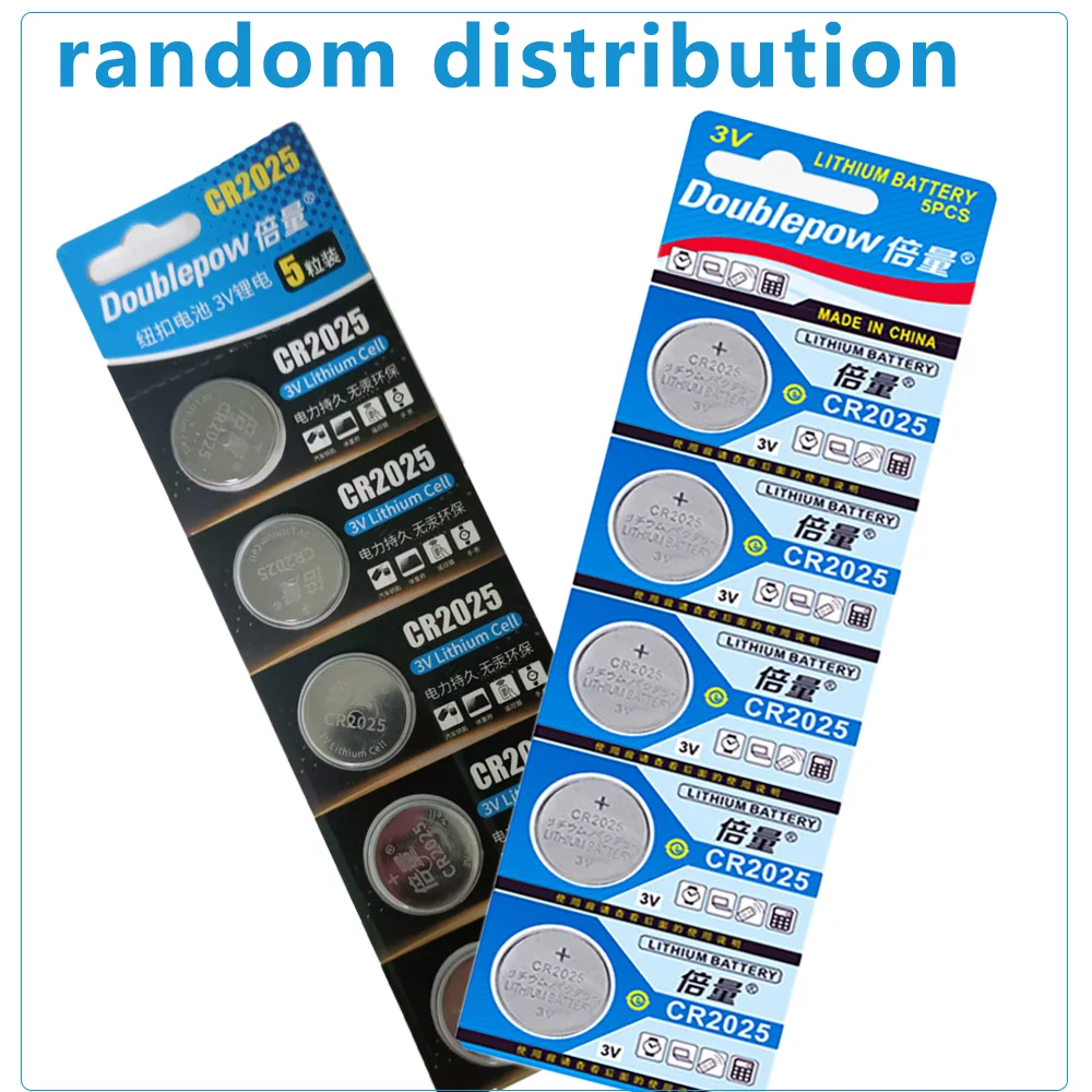Doublepow Original GPCR2025 ECR2025 CL2025 CR2025 3V Lithium Battery 2-10pcs for Watch, Toys, Car Key, Calculator +Screwdriver