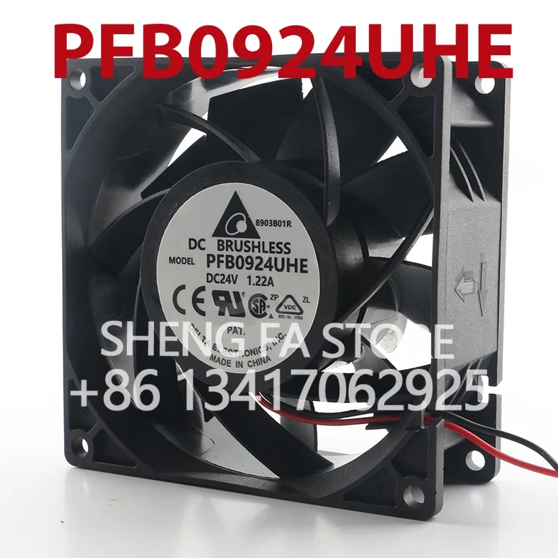 Durable inverter High air volume ball bearing New Delta 5V 12V 48V DC 24V 1.22A AC EC 9038 90X90X38MM 9CM PFB0924UHE cooling fan