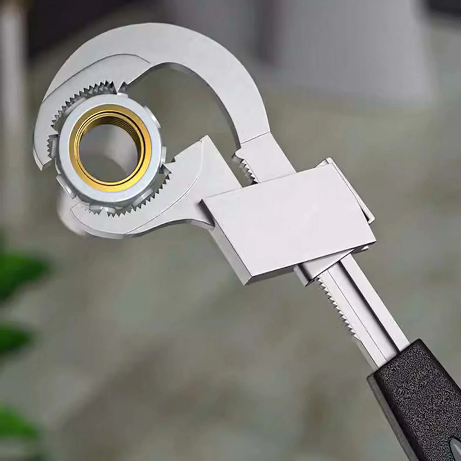 Universal Adjustable Double-ended Wrench Multifunctional Bath Wrench Aluminium Alloy Open End Spanner Bathroom Repair Hand Tool