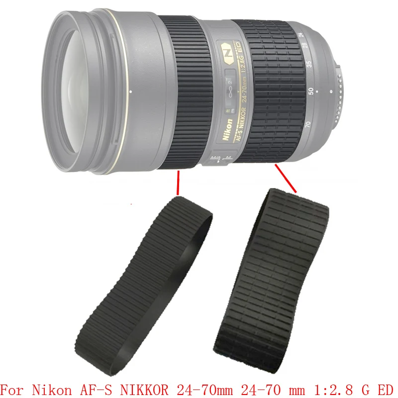 LENS Genuine Zoom + Focus Grip Rubber Ring For Nikon 24-70 mm 1:2.8 G ED Repair Part