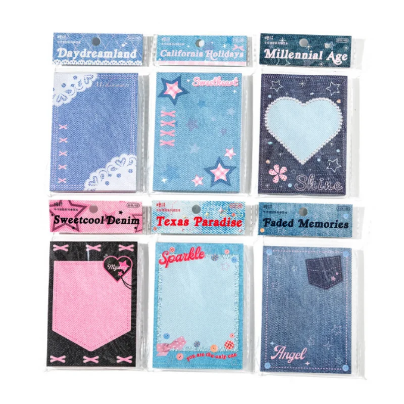 80 Sheets/pc Memo Pad Amercian Style Kawaii Heart Western Style Sticky Note DIY Decoation Scrapbook Notepad Students Supplies