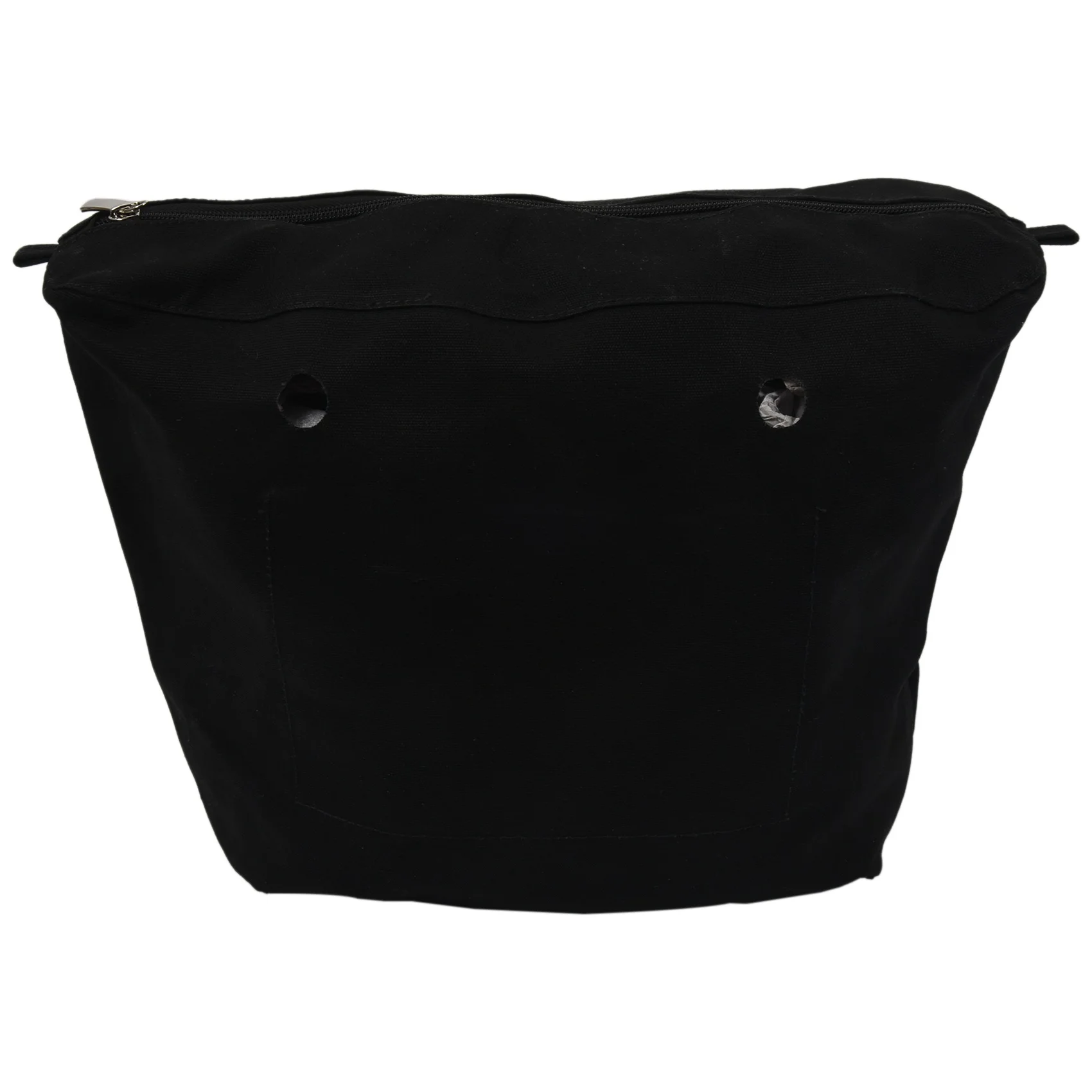 Waterproof Solid Canvas Insert Inner Lining Insert Zipper Pocket for Obag O Bag Handbag Bag Black