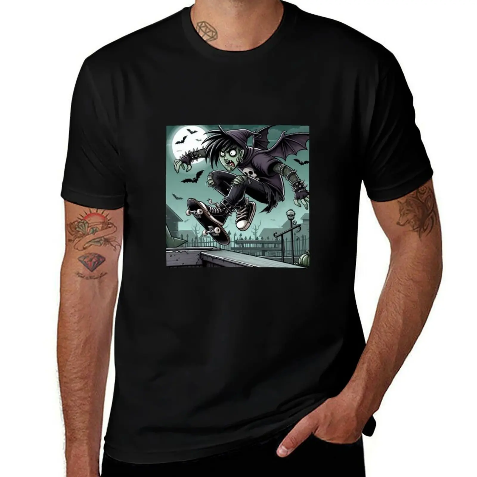 

Zombie Goth Skater boy T-Shirt funny costumes cheap stuff graphics valentines clothes compression shirt men