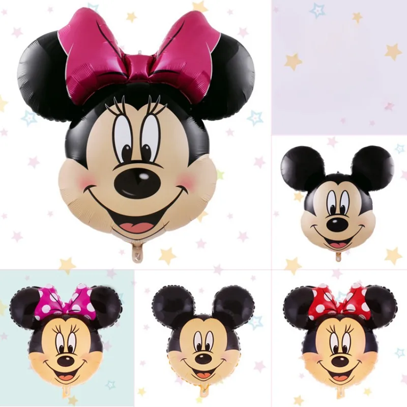 Cartoon-themed aluminum film balloon oversized Mickey Minnie Princess series children's birthday party decoration