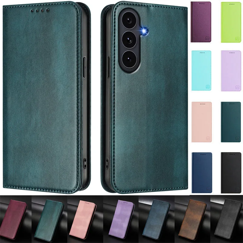 S26FE Magnetic Case for Samsung Galaxy S26 FE Leather Stand Wallet Case for Samsung Galaxy S26 FE Coque Flip Protect Back Cover