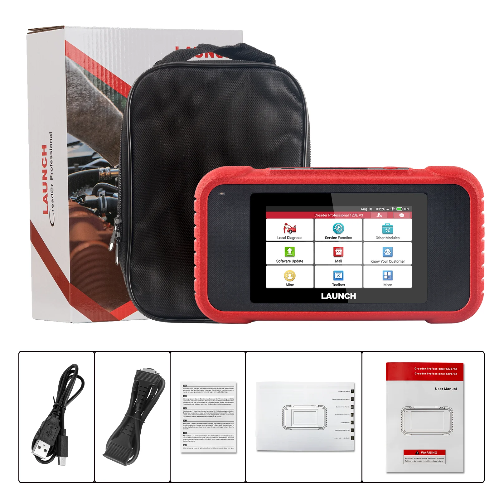 LAUNCH CRP123E CRP123I V3.0 ENG ABS SRS Transmission system 7 Reset Lifetime Free Clear Code OBD Scanner Car Diagnostic Tools