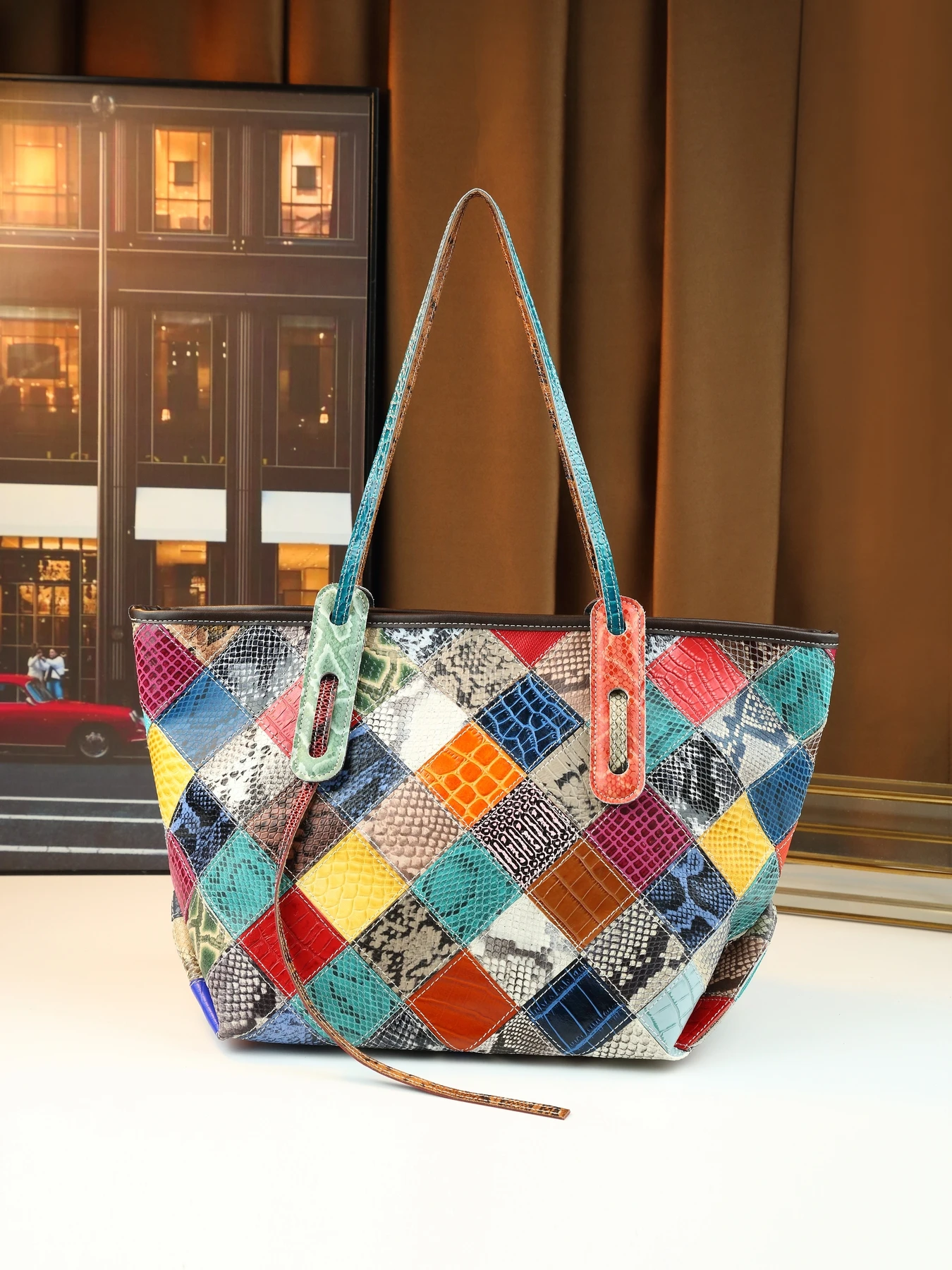 

Европейская и американская мода, новая кожаная повседневная женская сумка-ведро большой вместимости, случайный цвет