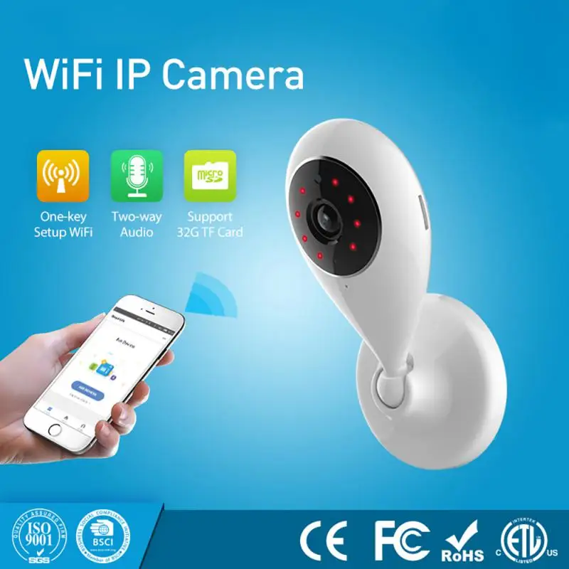 Motion Detection Mini Wifi Ip Camera Remote Monitoring Baby Monitor Tuya Smart Life App Two-way Voice Intercom Support Tf Card