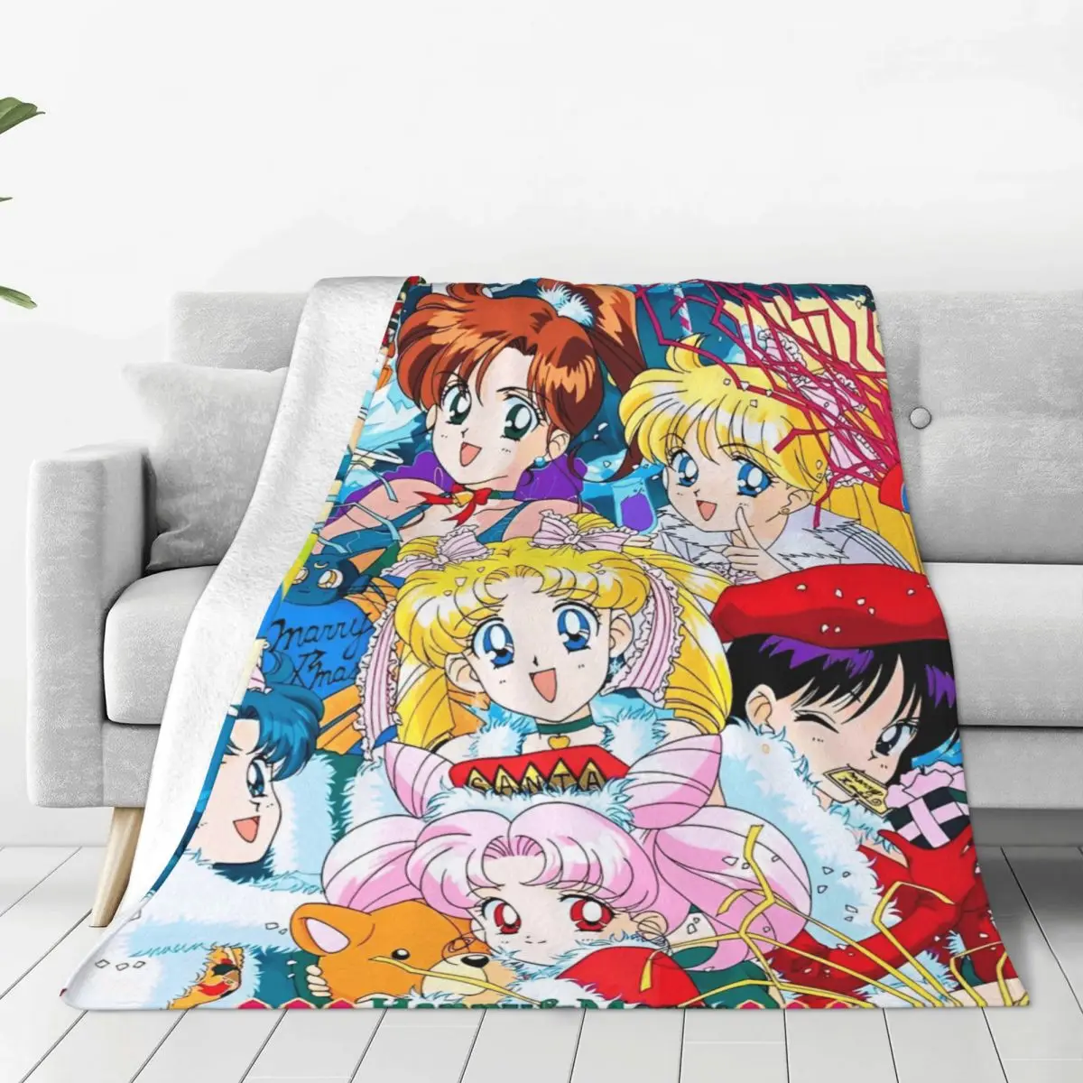 

Одеяло Sailors Moons, фланелевое ультра-мягкое одеяло для путешествий на открытом воздухе, ковер