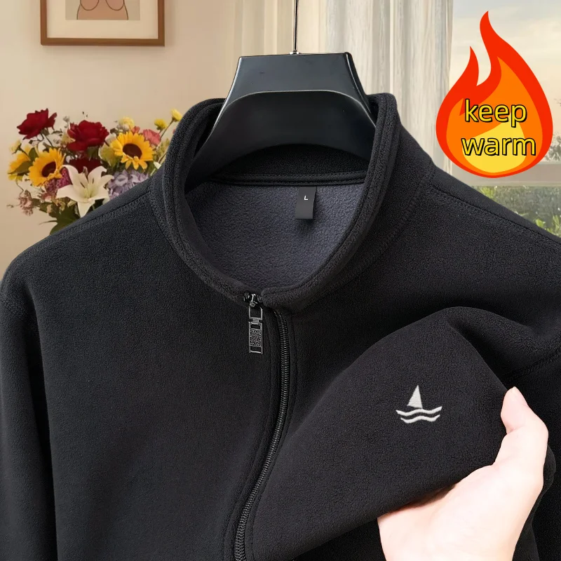 

Модная осенне-зимняя новая парусная лодка с изысканной вышивкой, удобная мужская куртка, хит продаж, бархатный теплый кардиган на молнии