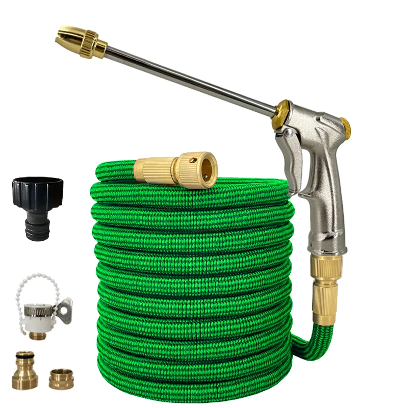 

1 шт., садовый водяной шланг, катушка для водяного пистолета, расширяемый поливочный шланг высокого давления, гибкий автомойка, волшебный шланг для орошения сада