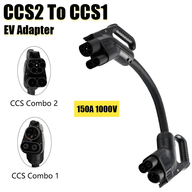 

CCS Combo 2 to CCS Combo 1 DC EV Adaptor 150A 1000V DC Fast Charging CCS2 to CCS1 Connector for J1772 Cars