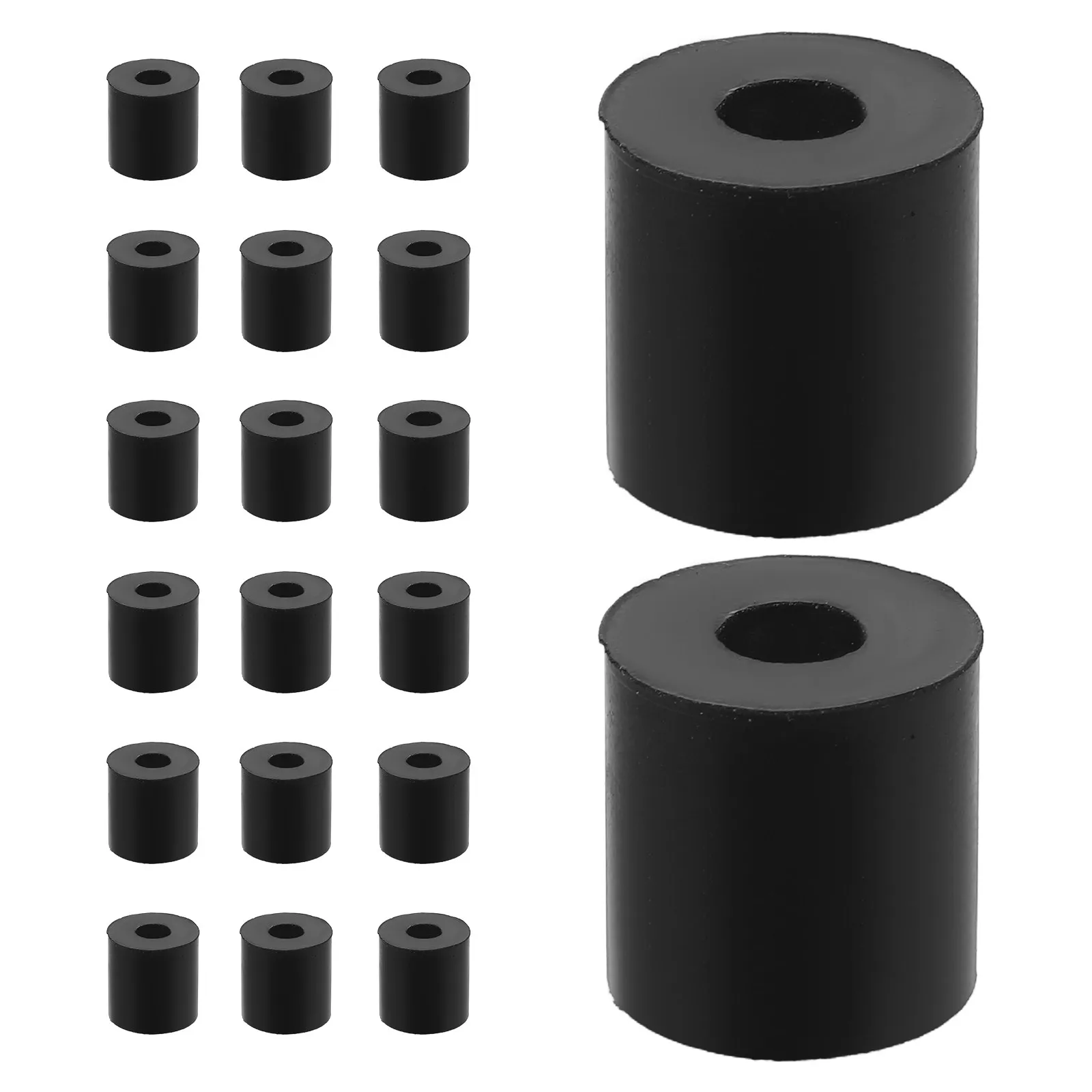 20 rondelles en caoutchouc de type O, 25 mm de diamètre extérieur x 10 mm de diamètre intérieur x 25 mm d'épaisseur, noires, anti-vibrations, pour montage d'équipements et machines