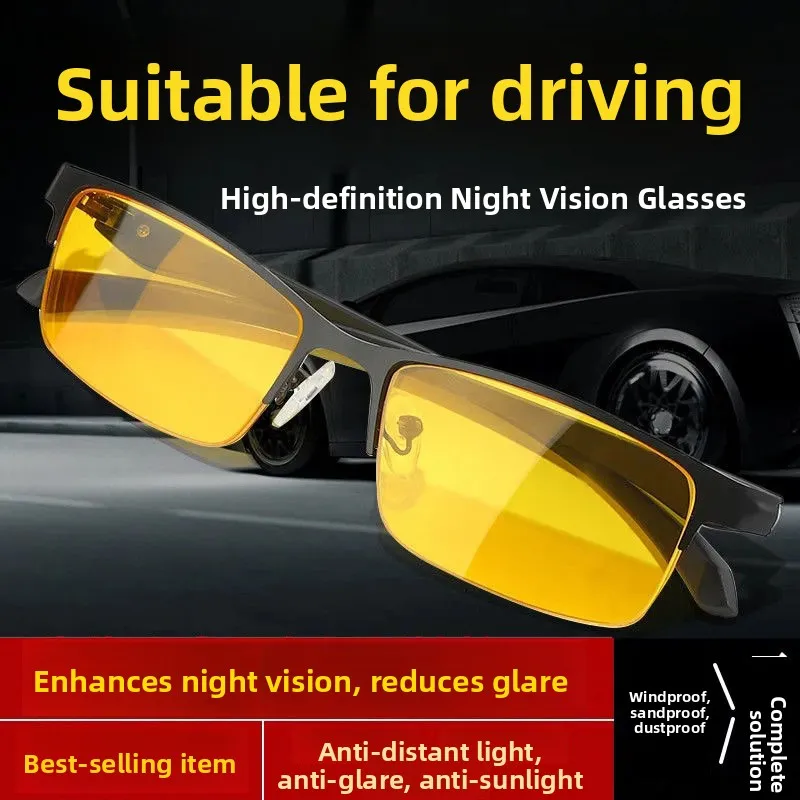 

New High Transmission Myopia Night Vision Glasses Driving Night Day Dual Use Anti Glare Strong Light Car Driving Glasses