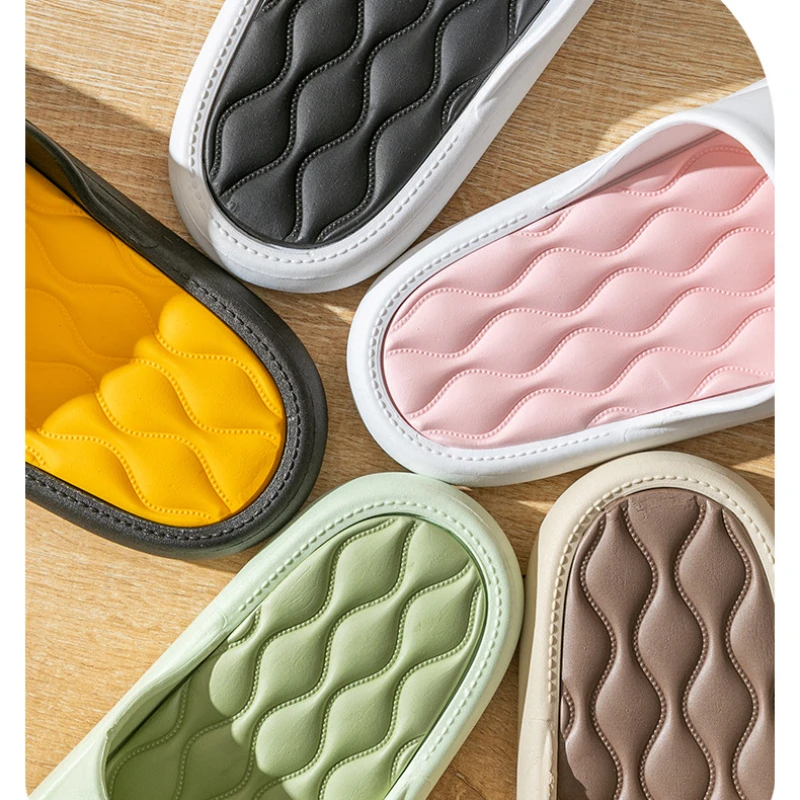 Women Man Slippers Indoor Home Slippers Thick Platform Shoes Non-slip Bath Sandals Comfortable New Fashion Soft Flip Flops